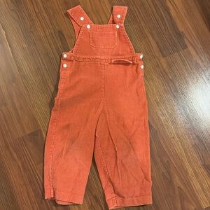 Burnt orange overalls